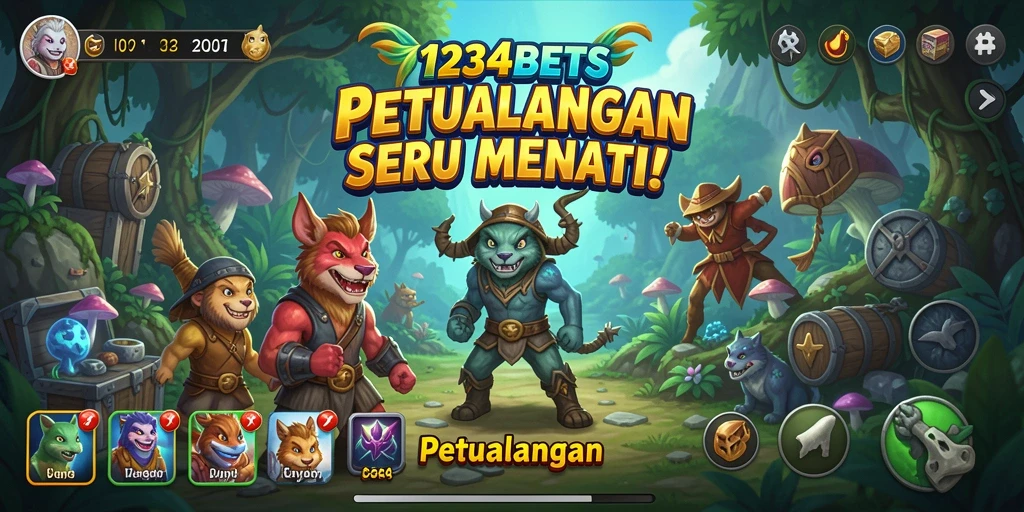 Tampilan antarmuka menawan dari 1234BETS yang memikat.
