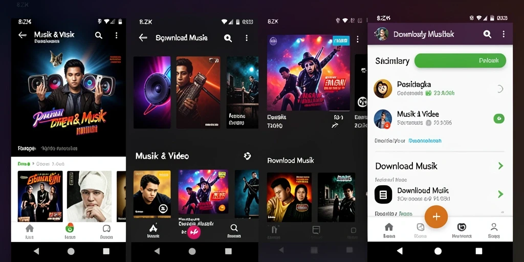Antarmuka 8ZK yang ramah pengguna untuk Download Musik.