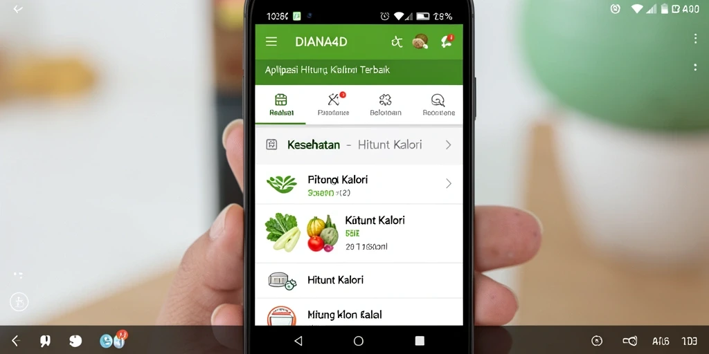 Antarmuka bersih dan fitur hitung kalori yang efisien dari DIANA4D.