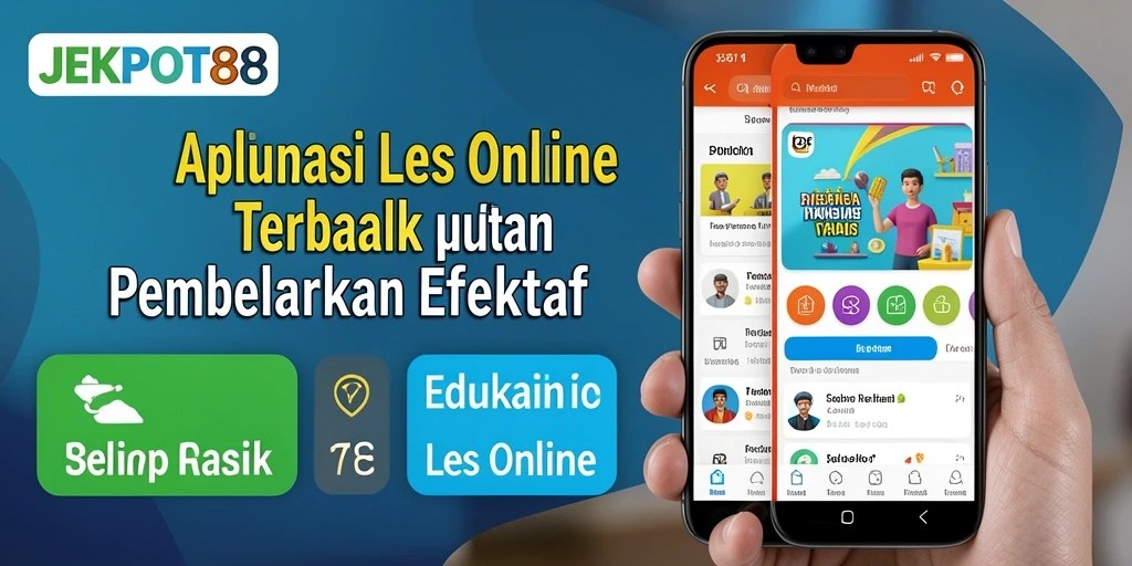 Antarmuka aplikasi Les Online JEKPOT88 yang interaktif dan ramah pengguna.