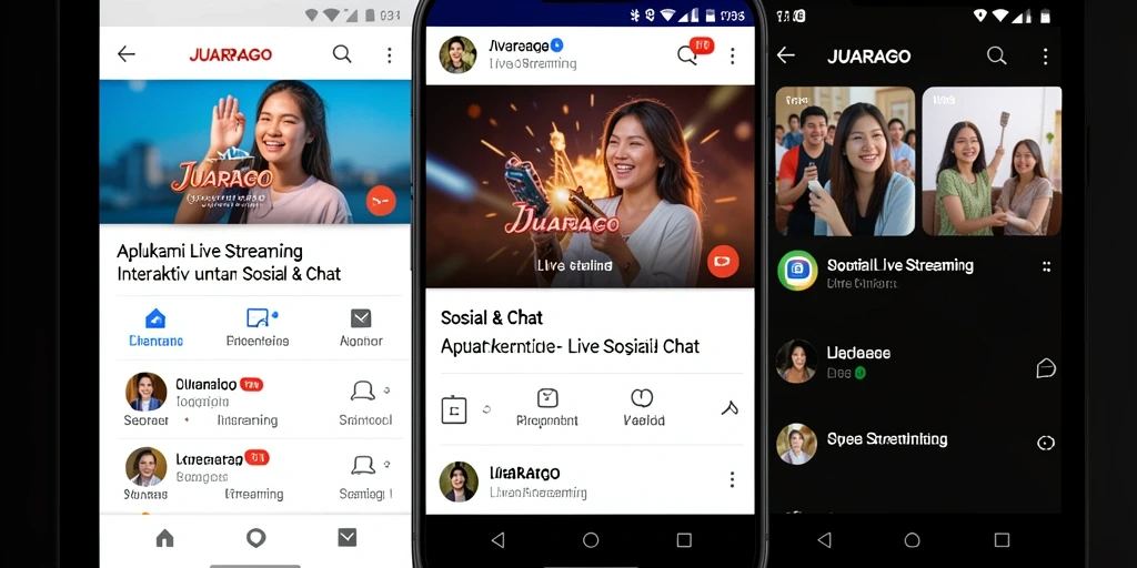 Tampilan antarmuka JUARAGO yang menarik dan fungsional saat Live Streaming.