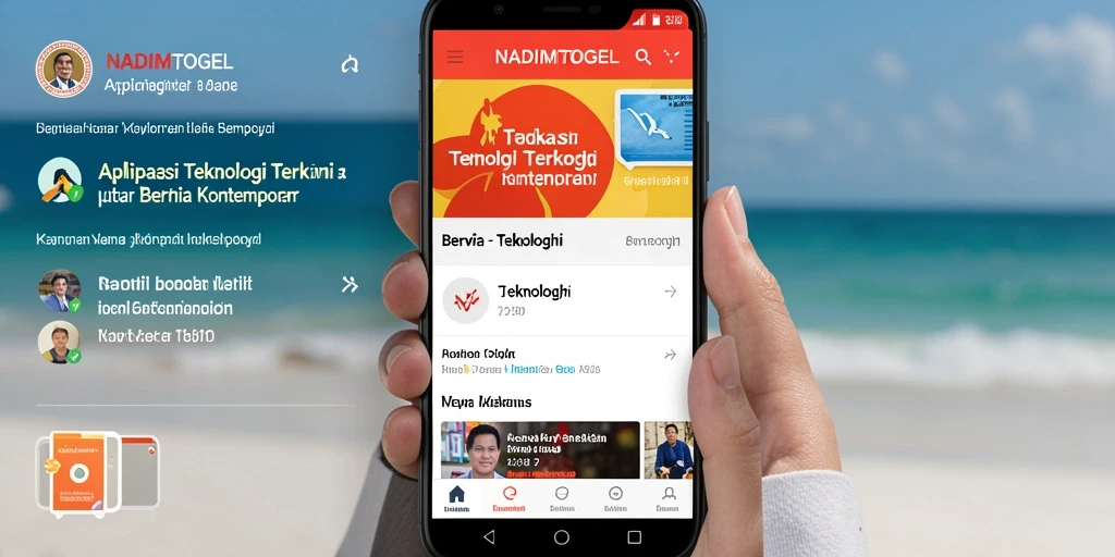 Tampilan antarmuka utama aplikasi NADIMTOGEL yang menarik dan informatif.